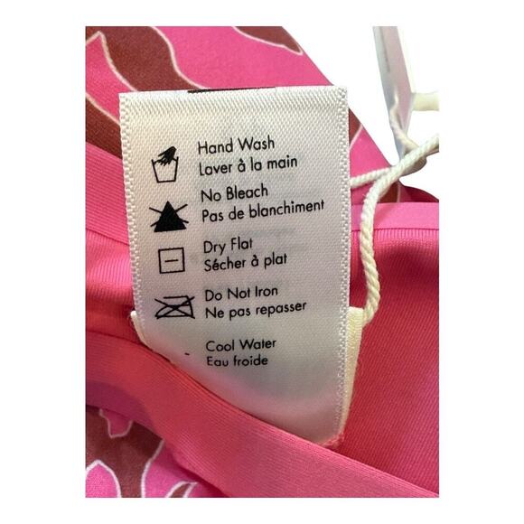 NEW L Space Women’s Small Tiki Tiki‎ Pink Fused Ace Bikini Top NWT - Picture 5 of 6